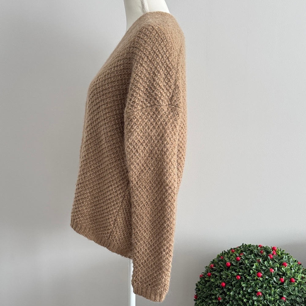 Lineamaglia Tan Women's Cardigan Sz S Made in Italy 🇮🇹 - Picture 2 of 5